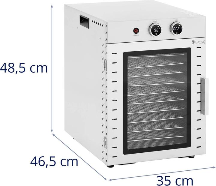 Actual product image Royal Catering Food Dehydrator - 1000 W - 12 shelves - 40 l -