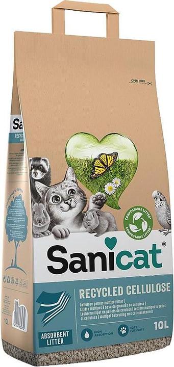 Immagine prodotto Sanicat Lettiera per gatti Sani & Green Cellulosa (Antibatterico, 3.20 kg)