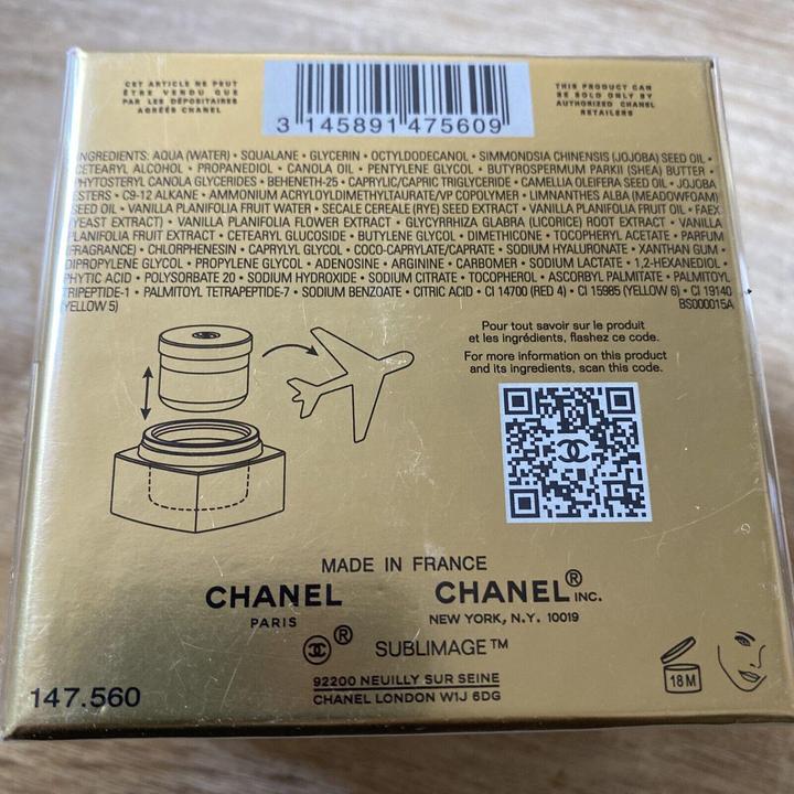 Actual product image Chanel Sublimage La Crème Texture Suprême 50 g (50 ml, 24h cream)