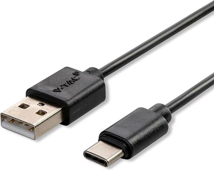 Produktbild V-TAC VT5302 1m Type C USB Kabel Schwarz Pearl Serie (1 m, USB 2.0)