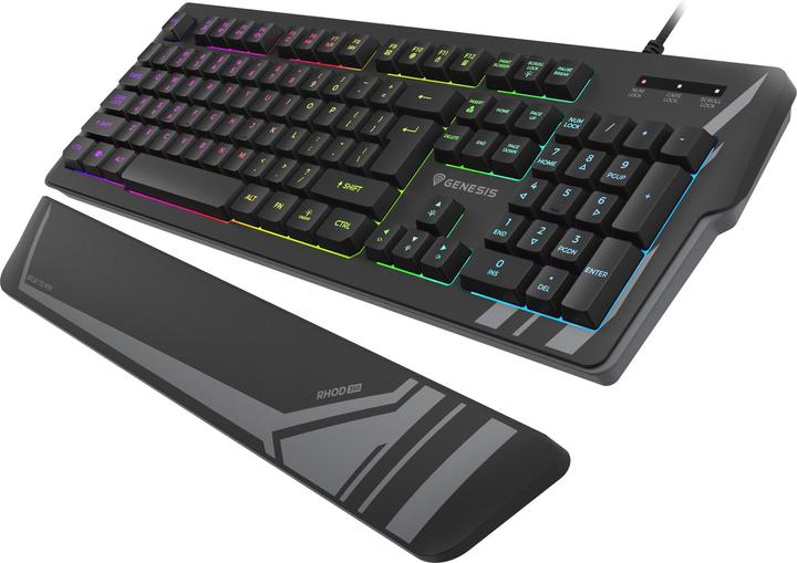 Actual product image Genesis Rhod 350 RGB Keyboard USB QWERTY English (Eng. Int., Cable)