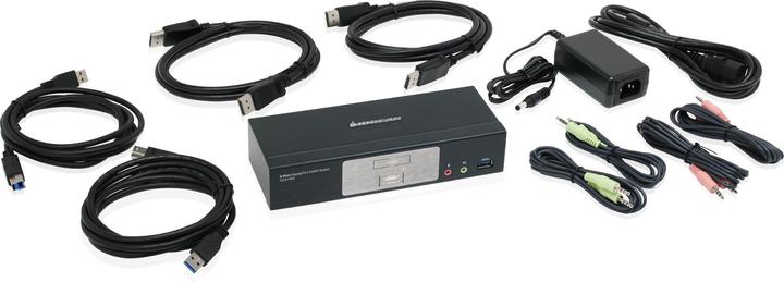 Actual product image Iogear 2-port DisplayPort 1.2