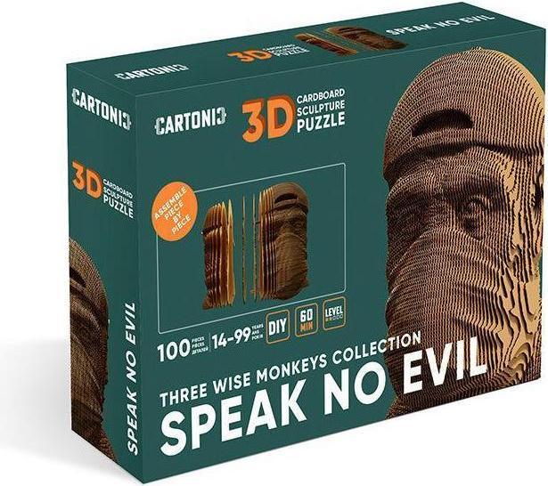 Immagine prodotto Cartonic Scimmia "Speak No Evil" - Modello in cartone 3D