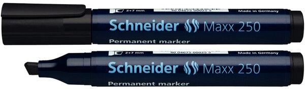Produktbild Schneider Permanentmarker Maxx 250 Strichstärke: 2-7 mm Schreibfarbe: schwarz (Schwarz, 7 mm, 1 x)