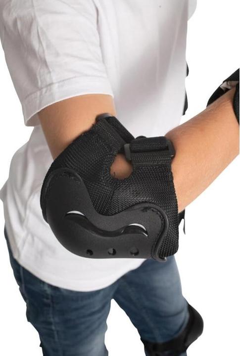 Actual product image New Sports Protector set black, size XS up to 25 kg (XS, Wrist protectors, Knee pad, Elbow protectors, 6 pieces)