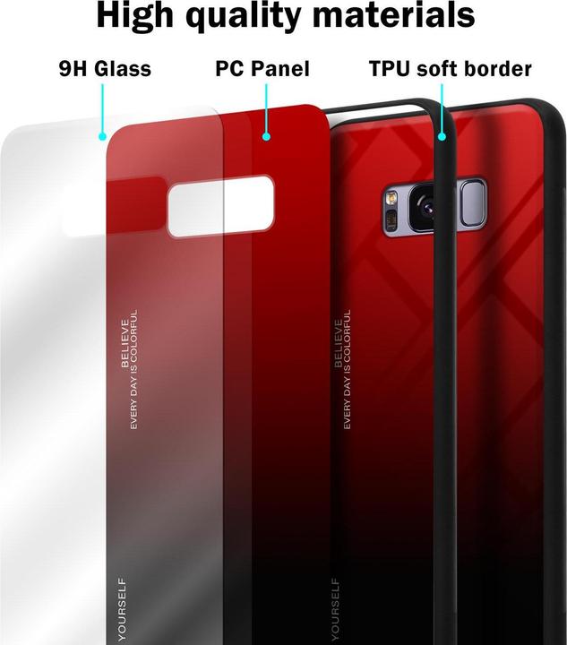 Immagine prodotto Cadorabo Copertura in vetro TPU 2 colori (Samsung Galaxy S8+)