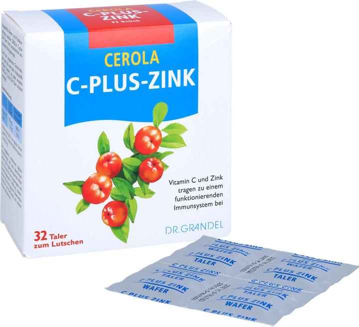 Image du produit Dr Grandel CEROLA C-Plus-Zink Taler, 32 comprimés (32 pièce(s), Cachets)