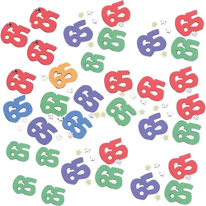 Actual product image Amscan Foil 65th Birthday Confetti
