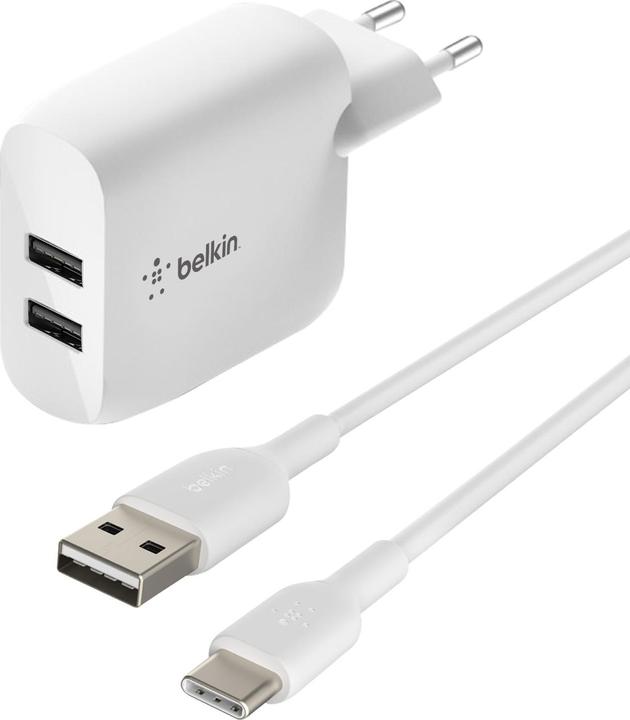 Actual product image Belkin Dual USB-A Ladegerät, 24W incl. USB-C Kabel 1 (12 W)