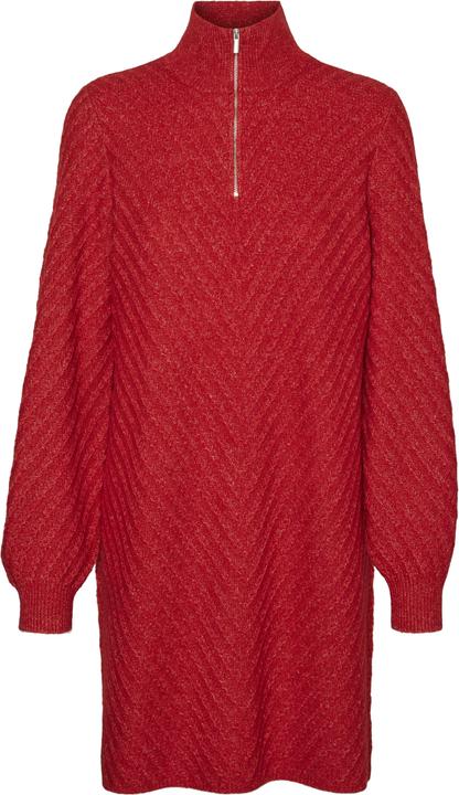 Vero Moda VMANJASTINNA HIGHNECK ZIP DRESS GA EXC Strickkleid