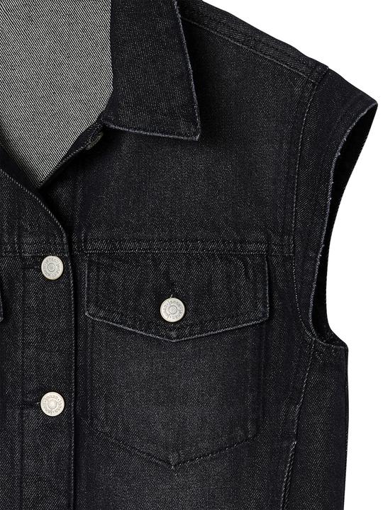 Actual product image Jonen Mädchen Jeansweste Oversize-Look (128)