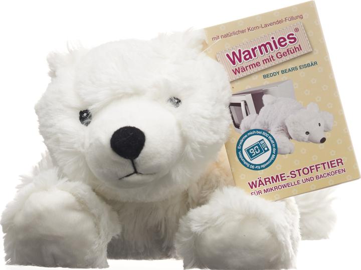 Produktbild Warmies Beddy Bear Wärme Stofftier Eisbär (30 cm)