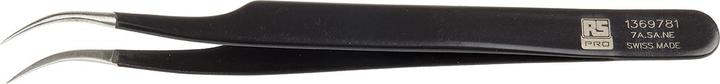 Actual product image RS PRO ESD epoxy coated tweezers curved 120mm