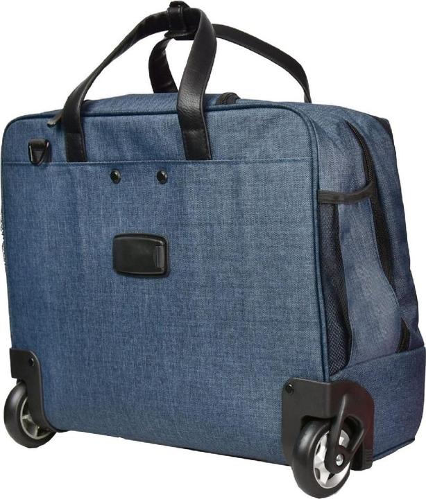Immagine prodotto Dermata Trolley per laptop Business Canvas 3497CV Blauw (32 l, Bagaglio a mano (fino a 50 litri))