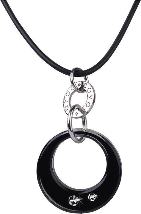 Cayoo Planet Necklace Halskette+Anhänger, Ebony (Plexiglas mit Swarovski Elementen)