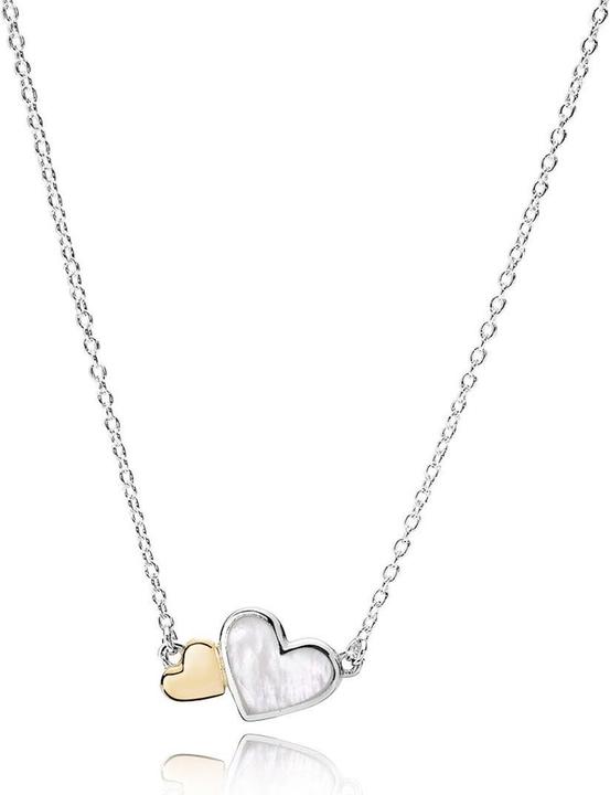 Pandora Collana con cuori delicati - 590519ACZ (Argento, Oro)
