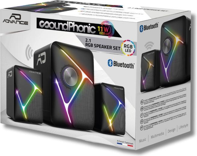 Actual product image Advance Enceintes 2.1 sans fil SoundPhonic RGB (Noir)