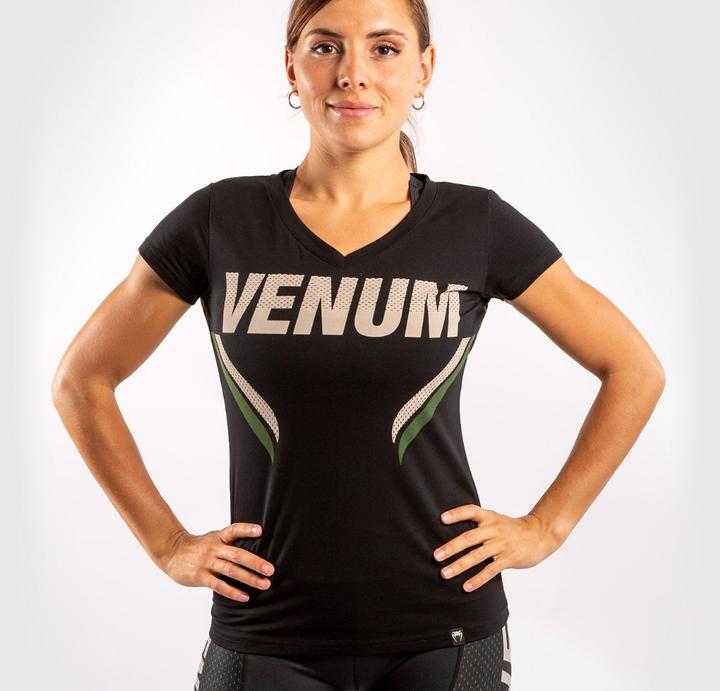 Venum ONE FC Impact T-shirt - for women - Black/Khaki