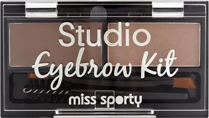 Actual product image Miss Sporty Miss Sports - Studio Eyebrow Kit Palette To Makeup Eyebrows 001 Medium Brown 1.1G (Brown)