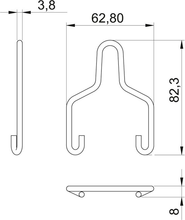 Actual product image OBO Bettermann AHB 50 D4 FT suspension bracket for AZK 50 and LTS 50 St F 6066505