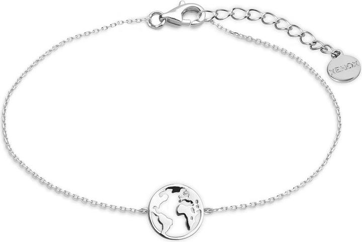 Xenox Weltkugel Armband (18.50 cm, Silber 925)