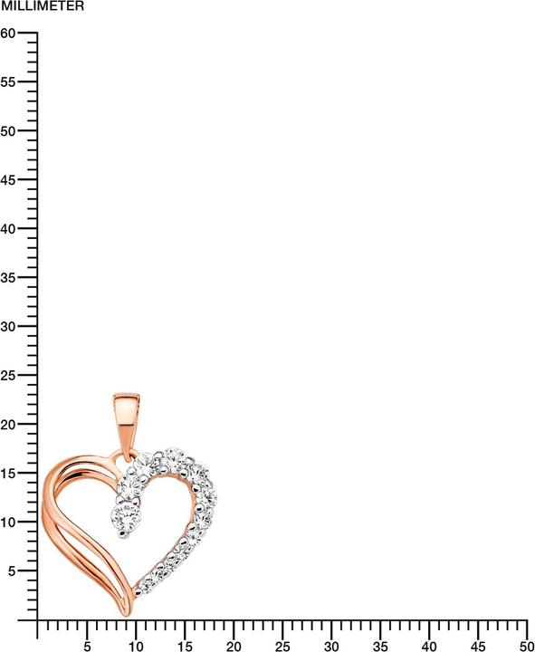 Immagine prodotto Amor Catena di ancoraggio lunga 45 cm con pendente a forma di cuore (Argento)