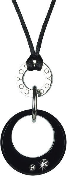 Cayoo Planet Pendant Halskette+Anhänger, Ebony (Kunststoff, Textil)