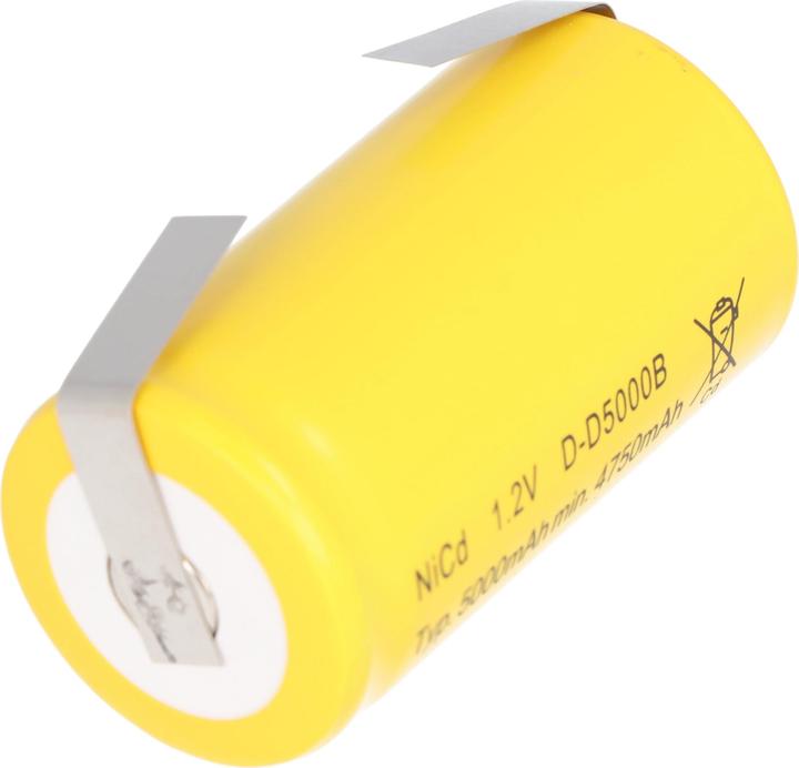 Produktbild AccuCell Akku KR-5000DEL Cadnica Mono mit Lötfahne in U-Form (1 Stk., Gerätespezifisch, 5000 mAh)