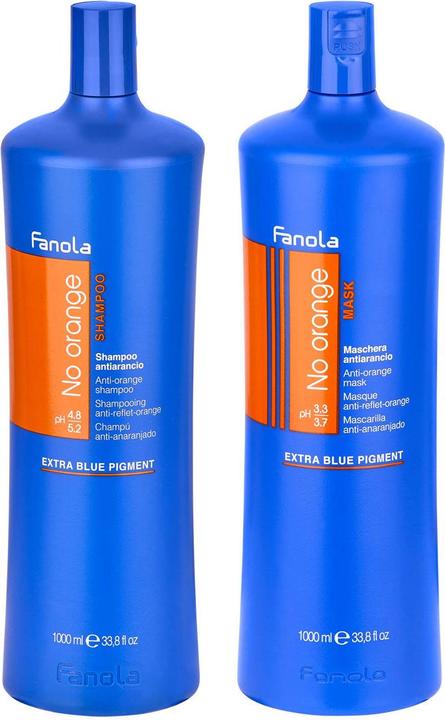 Produktbild Fanola No Orange Set 2 (Shampoo 1000 ml + Mask 1000 ml) (Haarpflege set)