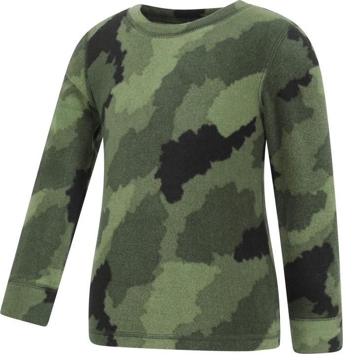 Actual product image Mountain Warehouse Childrens/Kids Camo Polar Fleece Base Layer Set (98)