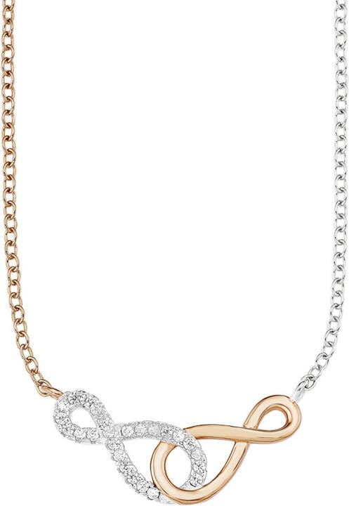 Immagine prodotto Amor Catena di ancoraggio regolabile (42+3 cm di estensione) con simboli di infinito (Argento)