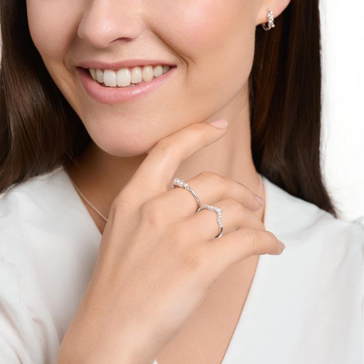Immagine prodotto Thomas Sabo Anello con pietre bianche argento (54, 925 Argento)