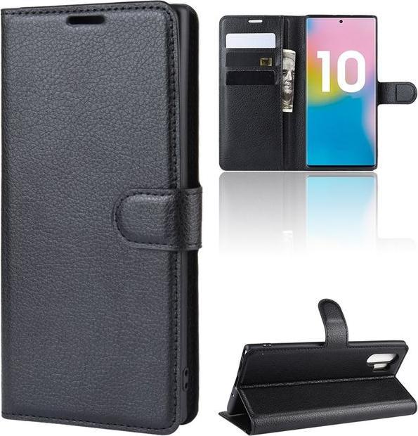 Actual product image MU Classic Litchi Leather Bookcover Series (Samsung Galaxy Note 10+ 5G, Samsung Galaxy Note 10+)