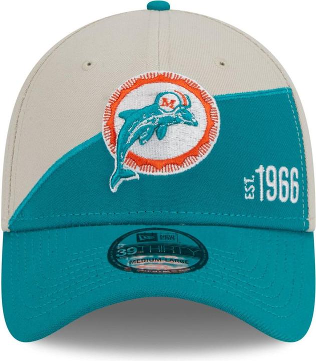 Actual product image New Era 39Thirty Cap - SIDELINE HISTORIC Miami Dolphins S/M (S, M)
