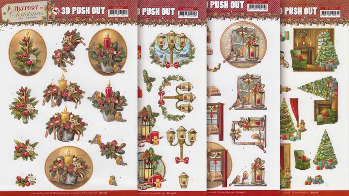 Produktbild Amy Design 3D-Stanzbogen-Set "History of Christmas" (4 x)