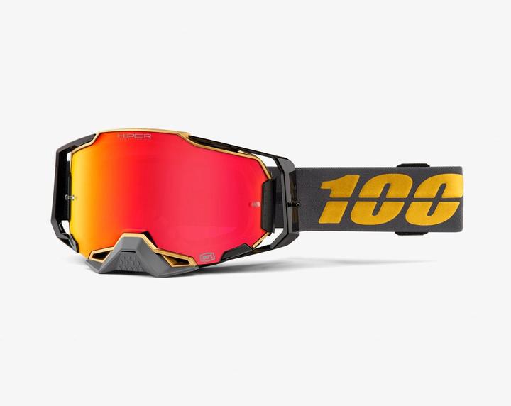 Produktbild 100% Armega HIPER Goggle Falcon 5 - Mirror Red (Gelb, Anthracite, Rot)
