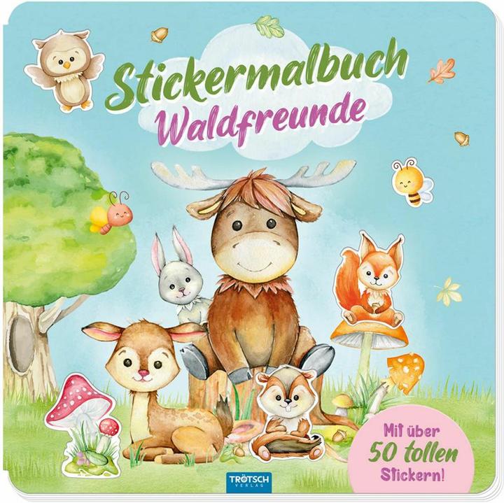 Immagine prodotto Libro da colorare con gli adesivi degli amici della foresta