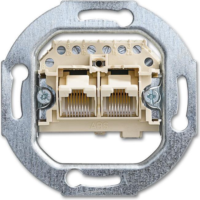 Produktbild Busch-Jaeger BJ UP Anschlussdose UAE 0214 Schrägauslass 2x8 8 polig - Zubehör Netzwerk