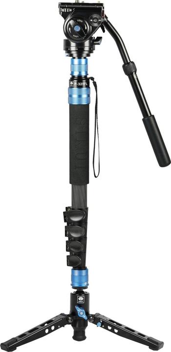 Sirui P-325FL Carbon monopod 178 cm with stand spreader + video head VH-10 (Metal, Carbon)