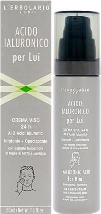 L'erbolario Hyaluronic Acid Moisturizing Mattifying Face Cream by Lerbolario for Men 1.6 Oz