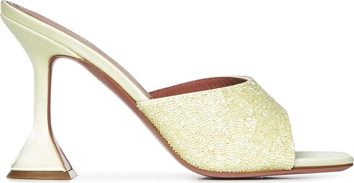 Actual product image Amina Muaddi Sandals Yellow (37)