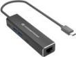Actual product image Conceptronic Adapter USB-C -> RJ45 Gigabit,3xUSB3.0 0.15m bw (USB-C, 1 Ports)
