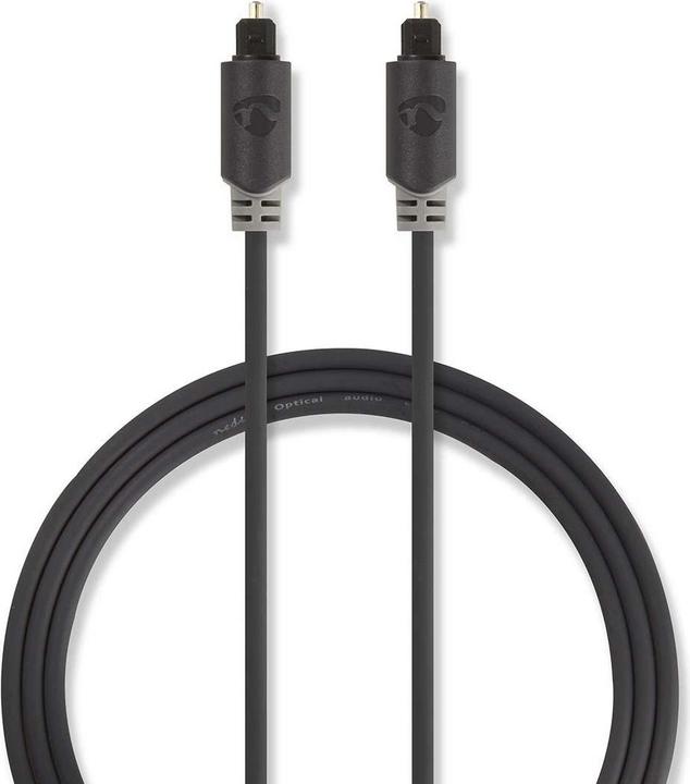 Produktbild Nedis Optisches Audiokabel | Toslink Stecker | Toslink Stecker | 3.00 m | rund | PVC | Anthrazit | B (3 m, TOSLINK)