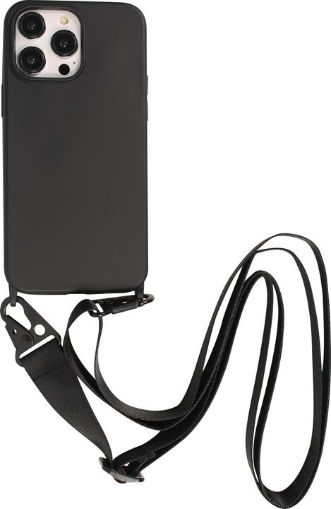 Actual product image PhoneLook Coque Silicone mat avec lanière et mousqueton en fer (Apple iPhone 14 Pro Max)
