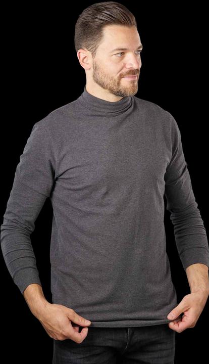 Drykorn Long Sleeve Emanuel T-Shirt Stand-Up Collar Grey