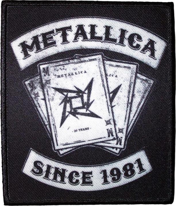 Actual product image Metallica Playing Card 30th Anniversary Iron On Patch