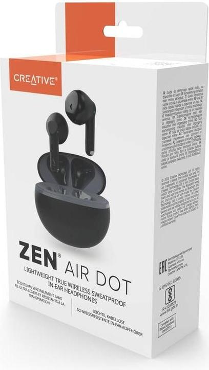Produktbild Creative Zen Air Dot (schwarz, Bluetooth, USB-C, ENC, IPX4) (ANC, 7 h, Kabellos)
