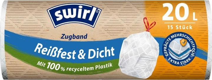 Swirl SWI Müllbtl.20l m.Zugband 15st (15 x, 20 l)