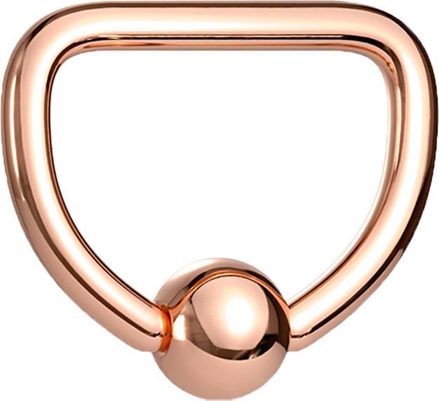 Star Piercing Micro Ball Closure Ring rosegold D (Chirurgenstahl 316L, ohne Messing)