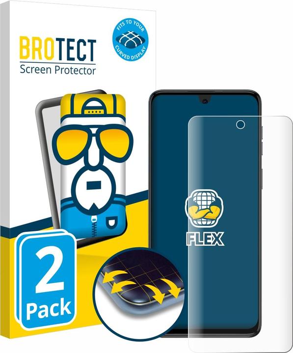 Produktbild BROTECT Full-Cover Displayschutz (2 Stück, Motorola Moto G54)